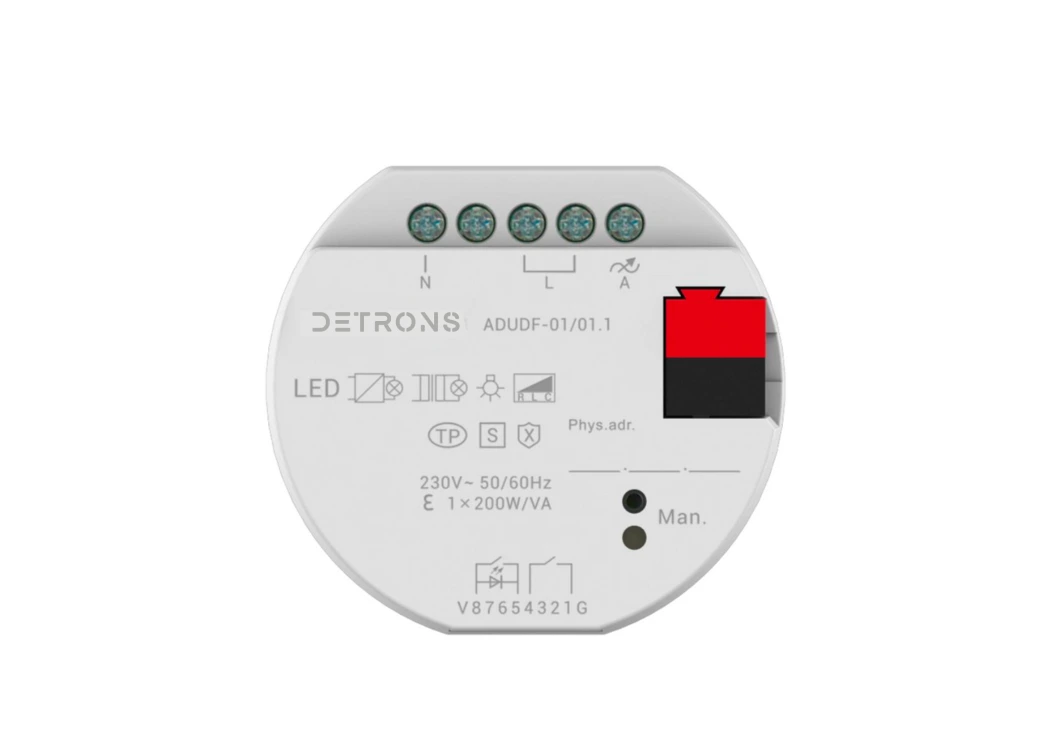 KNX Universal Dimming Actuator,Flush Mounted,1-Fold (KNX Secure)